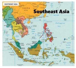 Map of 10 40 MCN Go Workers across South East Asia